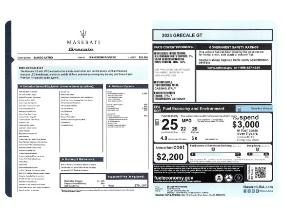 New 2023 Maserati Grecale GT for sale $70,197 at Maserati of Greenwich in Greenwich CT 06830 23