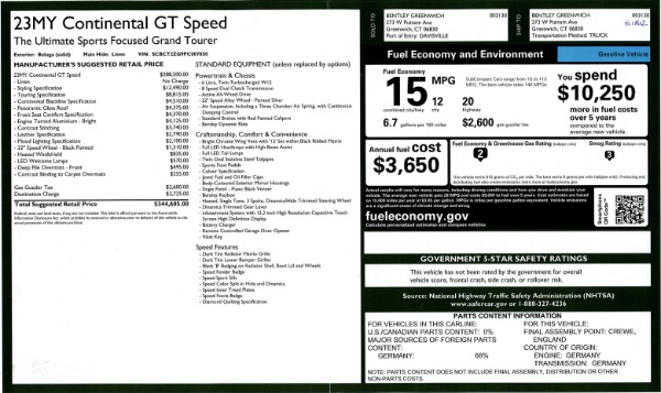 New 2023 Bentley Continental GT Speed for sale $344,605 at Maserati of Greenwich in Greenwich CT 06830 25