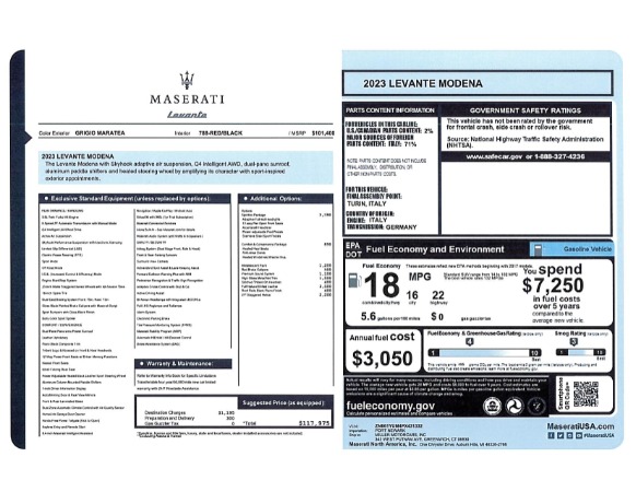 New 2023 Maserati Levante Modena for sale $117,975 at Maserati of Greenwich in Greenwich CT 06830 22