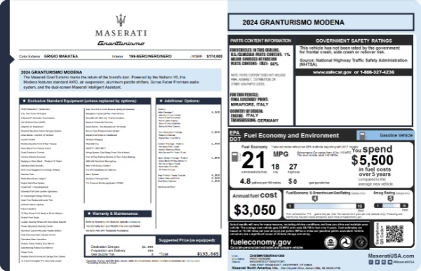 New 2024 Maserati GranTurismo Modena for sale $193,865 at Maserati of Greenwich in Greenwich CT 06830 23