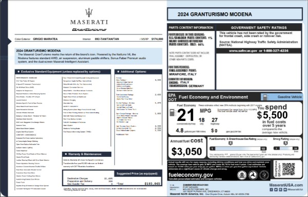 New 2024 Maserati GranTurismo Modena for sale $193,865 at Maserati of Greenwich in Greenwich CT 06830 23