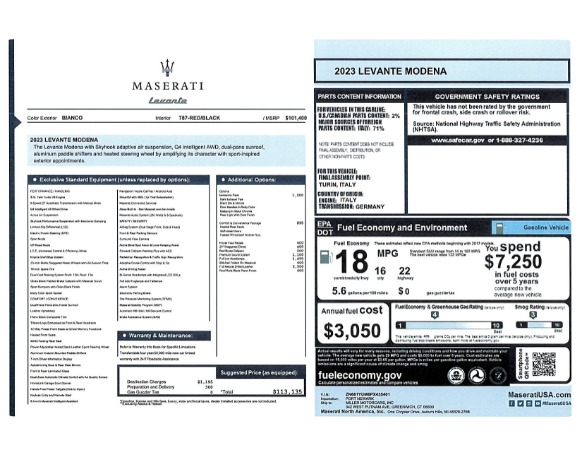 New 2023 Maserati Levante Modena for sale $113,135 at Maserati of Greenwich in Greenwich CT 06830 22