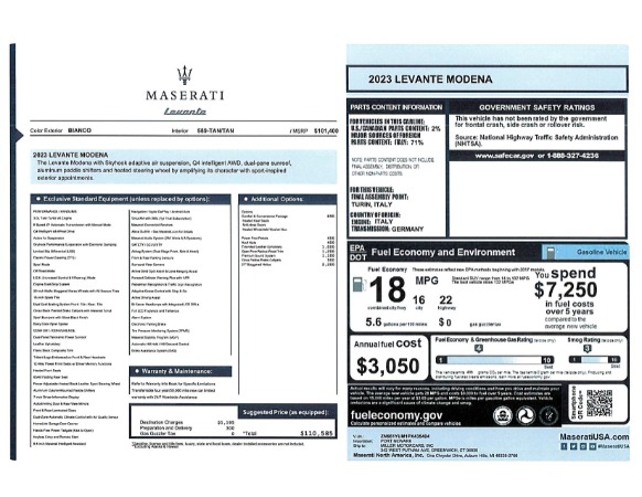New 2023 Maserati Levante Modena for sale $110,585 at Maserati of Greenwich in Greenwich CT 06830 22