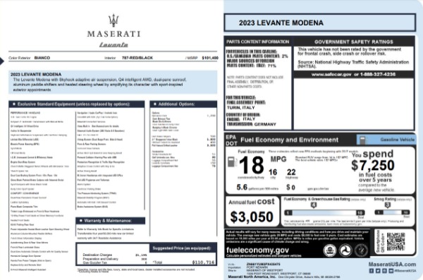 New 2023 Maserati Levante Modena for sale $110,716 at Maserati of Greenwich in Greenwich CT 06830 23