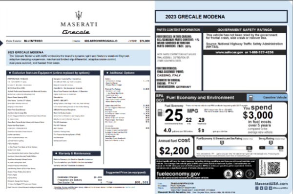 New 2023 Maserati Grecale Modena for sale $76,900 at Maserati of Greenwich in Greenwich CT 06830 23