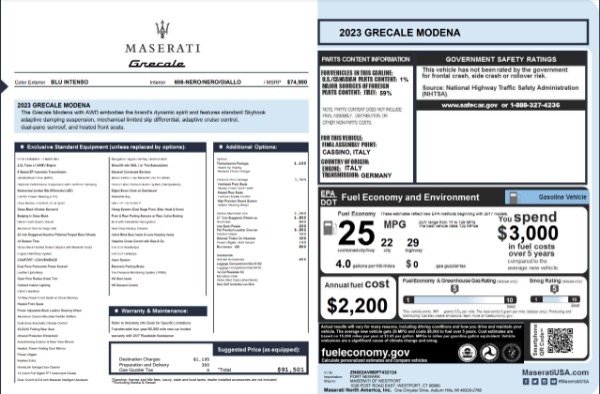 New 2023 Maserati Grecale Modena for sale $73,000 at Maserati of Greenwich in Greenwich CT 06830 24