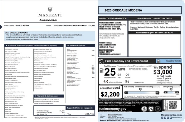 New 2023 Maserati Grecale Modena for sale $88,701 at Maserati of Greenwich in Greenwich CT 06830 28