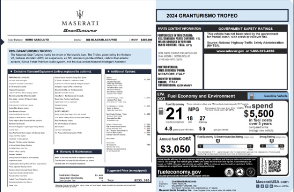 New 2024 Maserati GranTurismo Trofeo for sale Sold at Maserati of Greenwich in Greenwich CT 06830 25