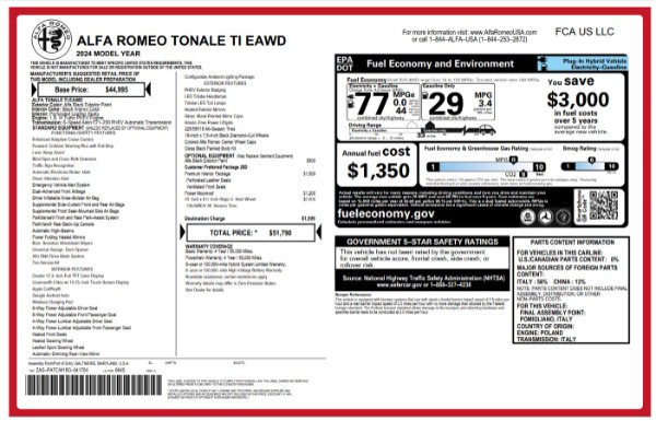 New 2024 Alfa Romeo Tonale Ti for sale Sold at Maserati of Greenwich in Greenwich CT 06830 27