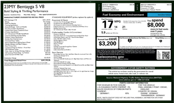 New 2023 Bentley Bentayga S V8 for sale $297,795 at Maserati of Greenwich in Greenwich CT 06830 28