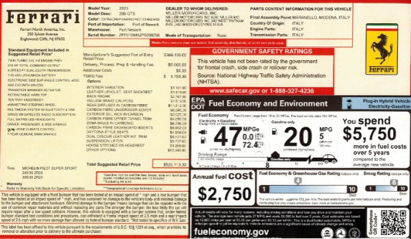 Used 2023 Ferrari 296 GTS for sale Sold at Maserati of Greenwich in Greenwich CT 06830 2