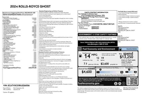 Used 2024 Rolls-Royce Ghost for sale $299,900 at Maserati of Greenwich in Greenwich CT 06830 26