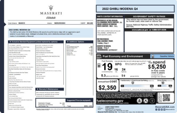 Used 2022 Maserati Ghibli Modena Q4 for sale $37,900 at Maserati of Greenwich in Greenwich CT 06830 22