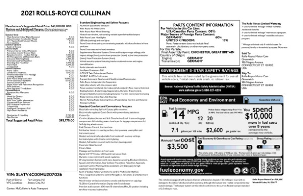 Used 2021 Rolls-Royce Cullinan for sale Sold at Maserati of Greenwich in Greenwich CT 06830 25