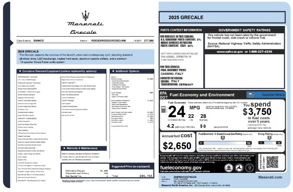 New 2025 Maserati Grecale for sale $81,910 at Maserati of Greenwich in Greenwich CT 06830 25
