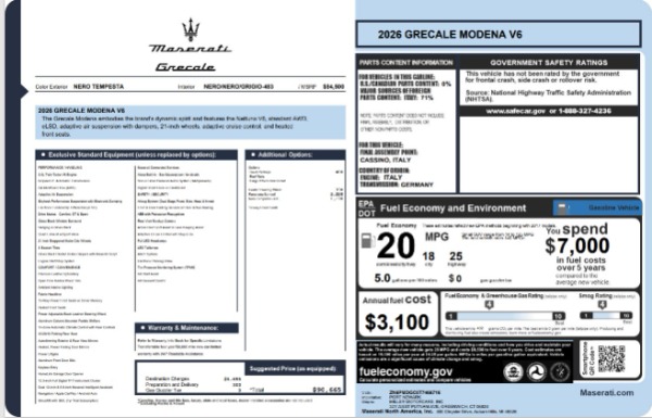 Used 2026 Maserati Grecale Modena V6 for sale $79,881 at Maserati of Greenwich in Greenwich CT 06830 25