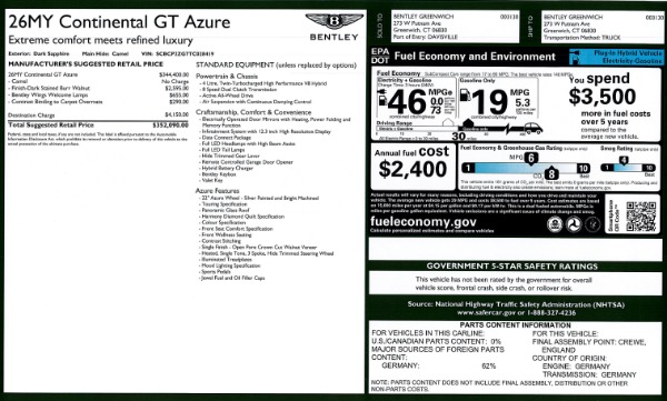 Used 2026 Bentley Continental GT Azure for sale $352,090 at Maserati of Greenwich in Greenwich CT 06830 27