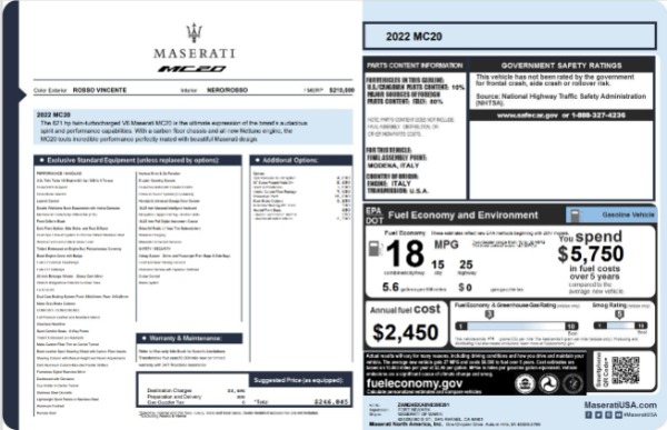 Used 2022 Maserati MC20 for sale $179,900 at Maserati of Greenwich in Greenwich CT 06830 24