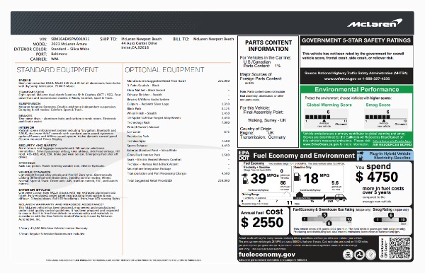 Used 2023 McLaren Artura TechLux for sale $164,900 at Maserati of Greenwich in Greenwich CT 06830 6