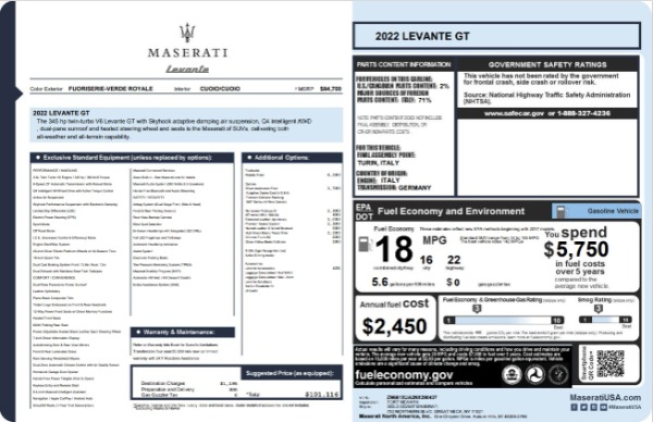 Used 2022 Maserati Levante GT for sale $42,900 at Maserati of Greenwich in Greenwich CT 06830 24
