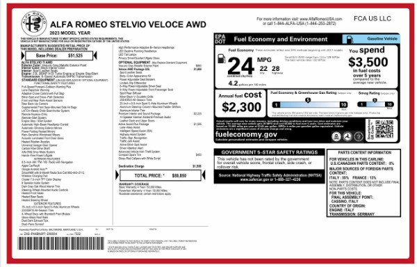 Used 2023 Alfa Romeo Stelvio Veloce for sale $34,900 at Maserati of Greenwich in Greenwich CT 06830 25