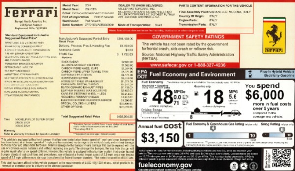 Used 2024 Ferrari 296 GTS for sale $429,900 at Maserati of Greenwich in Greenwich CT 06830 2