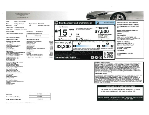 Used 2016 Aston Martin V8 Vantage GT Coupe for sale Sold at Maserati of Greenwich in Greenwich CT 06830 18